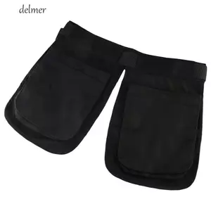 Gói thắt lưng DELMER, Túi thắt lưng tạp dề nhiều túi màu đen, Gói Fanny di động có thể điều chỉnh dung lượng lớn bền bỉ Cắm trại