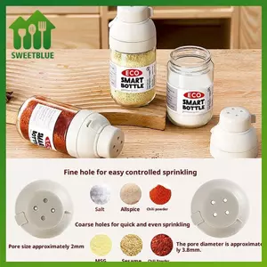 SWEET 250ml Bình lắc gia vị định lượng đa chức năng Muối / Đường phân phối bụi - Bình gia vị nhà bếp bằng chứng Đa năng mở n