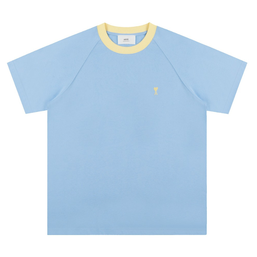 Chất Lượng Cao Xuân Hè Tình Yêu Thêu Raglan Tay Áo Thun Nữ Tay Ngắn Unisex Áo Thun Nữ Tay Ngắn