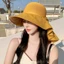 Mũ chống nắng đi biển dành cho nữ Vành rộng Mũ ngư dân có nắp cổ nơ cho hành trình du lịch trăng mật