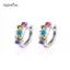 AqToCna 1 Cặp Thời Trang Hàn Quốc Vintage Nhiều Màu Sắc Kim Cương Giả Vòng Bông Tai Nữ Thẩm Mỹ Trang Sức Sang Trọng Tiệc Cưới Phụ Kiện AqToCna
