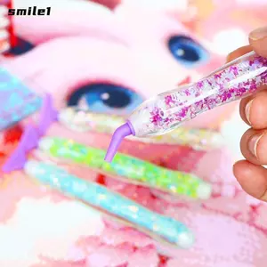 Bộ bút vẽ kim cương SMILE, Bút nghệ thuật Bút thêu điểm khoan, Nâng cấp Phát sáng trong bóng tối Thủ công DIY Đầu bút nhựa 5D Công cụ vẽ tranh kim cương