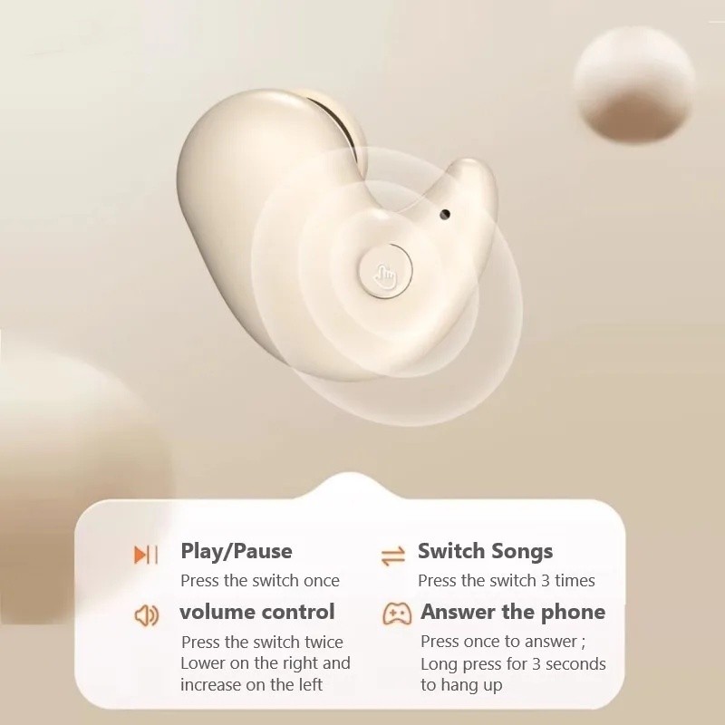 [Sẵn sàng] Tai nghe không dây B13 Bluetooth 5.4 Tai nghe ngủ vô hình Mini khử tiếng ồn Tai nghe ẩn cho máy ngủ bên cho iPhone Android