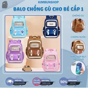 Balo chống gù, chống nước cho bé lớp 1-6 ( Mẫu mới ) -Kimbunshop34