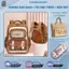 COMBO 3in1 Balo chống gù, chống nước cho bé lớp 1-6 -Kimbunshop3434