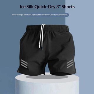 Quần short khô nhanh bằng lụa băng nam Thể thao mùa hè Chạy bộ bóng rổ
