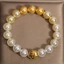 Vòng tay ngọc trai chuyển màu phong cách mới dành cho nữ - Golden Cat Charm - Tối giản sang trọng - Trang phục hàng ngày & Bestie