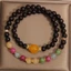 Vòng tay nhiều lớp hai lớp dành cho nữ - Garnet tự nhiên + Mã não vàng + Tourmaline đầy màu sắc - Trang phục hàng ngày may mắn sang trọng