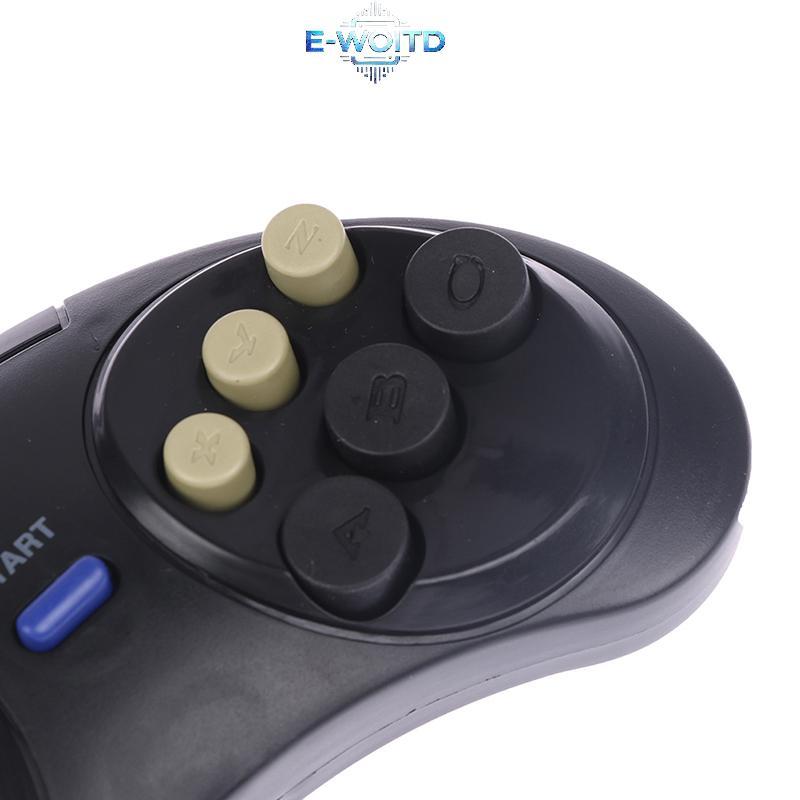 E-WOITD Classic Có Dây 6 Nút Tay Cầm Joypad Bộ Điều Khiển Trò Chơi Cho SEGA MD2 Mega Drive Phụ Kiện Chơi Game E-WOITD