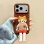 Fox Cat Silicone Bracket Tech Fabric Leather Phone Case cho iPhone 17 Pro Max 16 15 Pro Vỏ bảo vệ chống sốc
