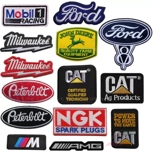 Ford Toyota Honda AMG Thêu Vải Pad Thương Hiệu Xe Logo Huy Hiệu Người Phụ Nữ Mũ Túi Trang Trí Sắt Trên / khâu trên Miếng Dán