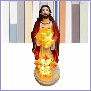 Tượng Ánh Sáng Lãng Mạn Đức Trinh Nữ Maria Điêu Khắc Chiếu Sáng Mẹ Chân Phước Nhân Vật Đèn Sân Sau Sân Sân mueadsyvn