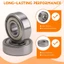 2 chiếc Vòng bi cầu rãnh sâu thu nhỏ được bảo vệ đơn 608Z
