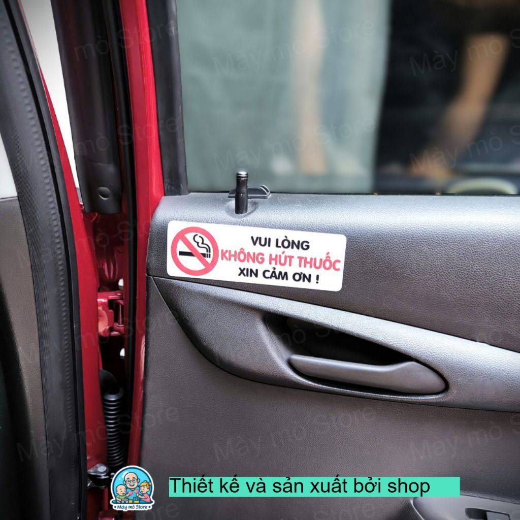 "Decal No Smoking & Seatbelt Reminder cho Xe Hợp Đồng – Mày Mò Store"