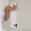 Cho iPhone 17 Pro Max 16 15P Hoa Tươi Thỏ Thỏ Họa Tiết Màu Hồng Mềm TPU Chống Trầy Xước Vỏ Điện Thoại Với Ba Thỏ Mặt Dây Chuyền Bảo Vệ Chống Sốc Vỏ Chống Rơi