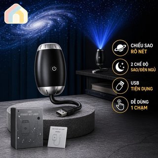 Ngôi Sao Máy Chiếu Ống Kính Kính USB Đèn Ngủ Trần Xe Trang Trí Phòng Ngủ Có Thể Điều Chỉnh Ấm Phát Sáng