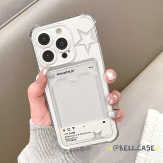 Dành Cho IPhone 17 16 15 14 13 12 11 Pro Max X XR XS Max 7 8 Plus Thời trang trắng sao thẻ túi điện thoại trường hợp