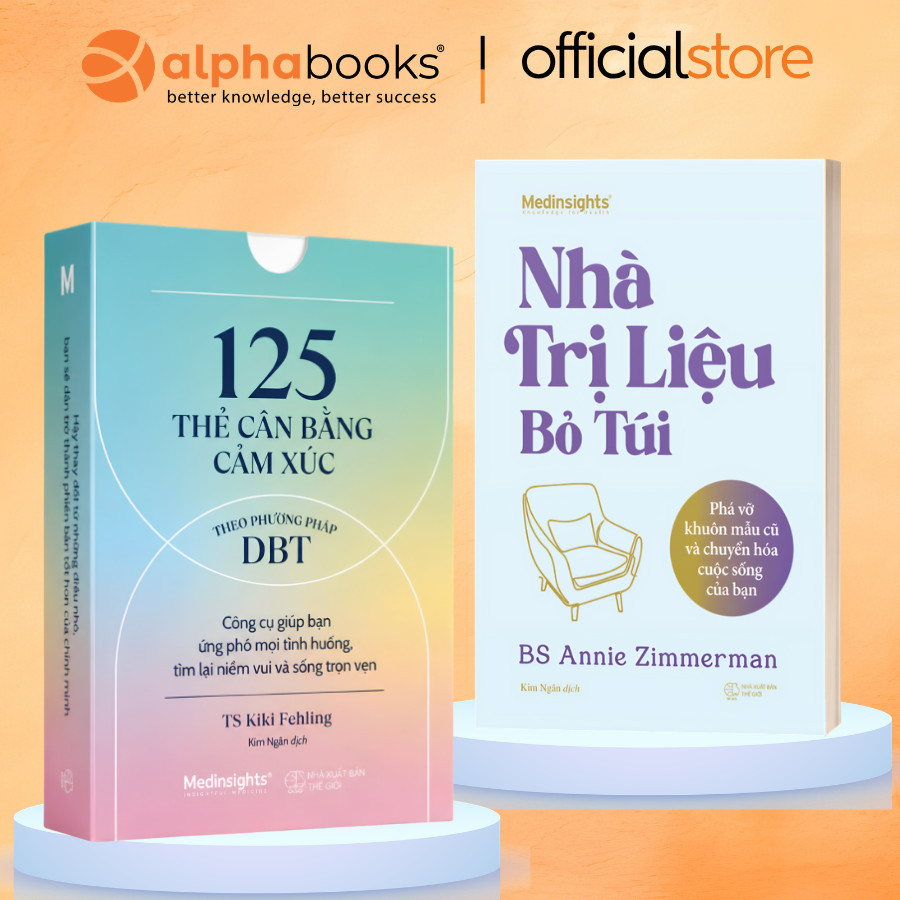 Sách - Lẻ/Combo: 125 thẻ cân bằng cảm xúc theo phương pháp DBT + Nhà Trị Liệu Bỏ Túi (Medinsights)