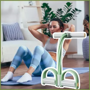 Dây tập thể dục Bàn đạp 4 ống Căng thẳng Bàn đạp có tay cầm cho thể hình Dây kéo đàn hồi Tập thể dục kouvn