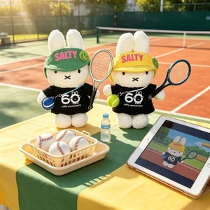 Trò chơi Nhật Bản Miffy Rabbit Tennis Sang Trọng Búp Bê Mặt Dây Chuyền Giá Trị Cao Hoạt Hình Dễ Thương Búp Bê Quà Tặng Trở Lại