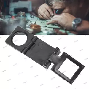 Kính lúp bỏ túi PYCOU, Kính lúp tỷ lệ phóng đại ba lần 10X, Dụng cụ cầm tay Kích thước nhỏ Ống kính quang học quy mô kép Máy xem quang học Công việc may vá