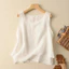 Áo Vest dây đeo hai vai bằng vải lanh Cotton VN, phong cách nữ, phong cách nghệ thuật cổ điển, dễ mặc thường ngày, phiên bản rộng rãi, phong cách mới 2025.