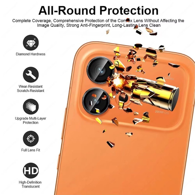 Dành Cho Honor 600 Pro Điện Thoại Camera Bảo Vệ Ống Kính Vòng Dành Cho Honor 600Pro Honor600Pro Hợp Kim Nhôm Bảo Vệ Kính Cường Lực Ống Kính Phim