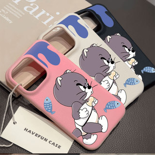 Ốp lưng iPhone cao cấp chống sốc họa tiết da mềm họa tiết Tom - iP X/XS/11/12/13/14/15/16/17/Plus/Pro/Max/Air