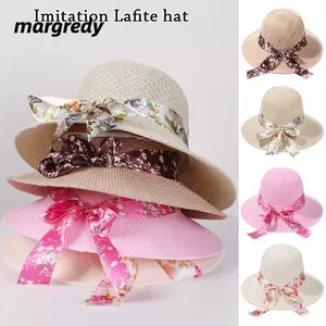 Mũ đi biển MARGREDY Vành rộng có thể gập lại Mũ che nắng di động dành cho nữ