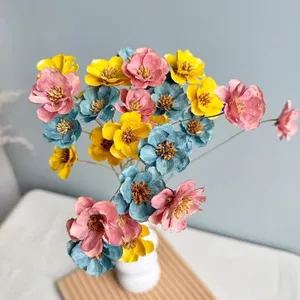 Hoa Bảo Quản Chuông Bạc Hoa Chuông Handmade Hoa Tự Nhiên Nhà Mềm Trang Trí Hoa Sắp Xếp Niche Ánh Sáng Sang Trọng Hoa Chất Liệu Bạc Sen 0602
