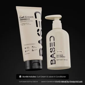 BASED Curly Duo: Bộ sản phẩm kem dưỡng tóc xoăn và dầu xả dưỡng không độc hại cao cấp - Định hình lọn tóc, kiểm soát tóc