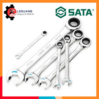 Cờ lê tự động 2 đầu vòng miệng thép Crom SATA 43610 43611 43608