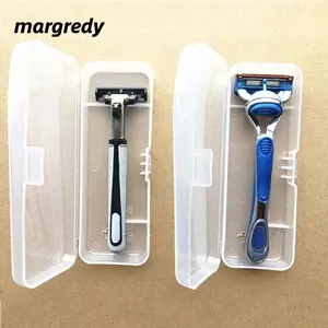 Hộp đựng máy cạo râu MARGREDY, Dao cạo nam bằng nhựa trong suốt, Hộp cạo râu du lịch đa năng