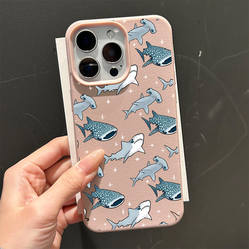 Dành cho ốp lưng iPhone 17 16 Pro Max 15 14 13 12 11 Họa tiết cá mập