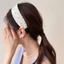 Vòng Tóc NKSFX, Băng Đô Ren Màu Be, Thanh Lịch Cạnh Rộng Chống Trơn Trượt Tóc Phụ Kiện Nữ