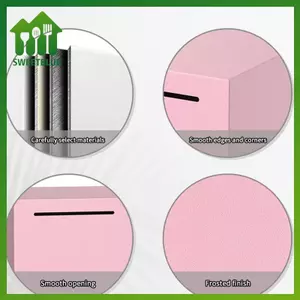 SWEET Steel Piggy Bank Chỉ Nhập Không Thoát Công Suất Lớn Tiết Kiệm Tiền Ngân Hàng Cho Trẻ Em Hộp Tiền Mặt Kim Loại Đồng Xu Heo Đất n