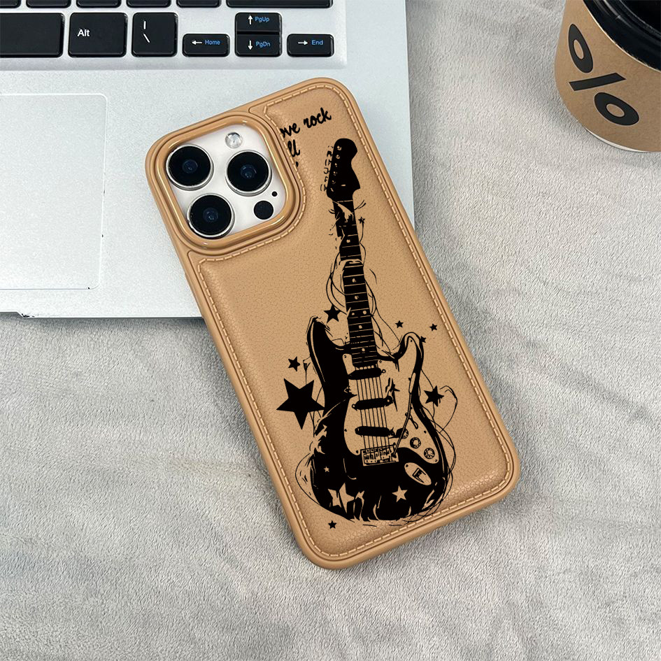 Hình vẽ phác thảo đàn guitar rock cho iPhone 17/16 Pro