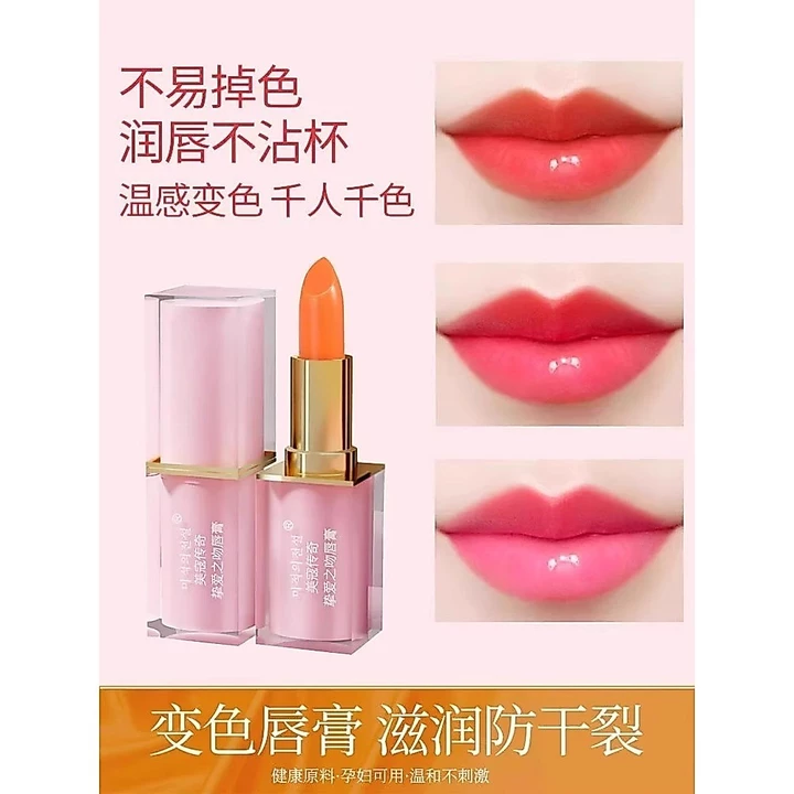 Son dưỡng môi đổi màu không phai màu Cốc chống dính Cửa hàng chính hãng chính Son môi Carotene chính hãng Phụ nữ mang thai có thể sử dụng Son môi