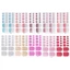 EBINLANDS 22 đầu / miếng dán móng tay ngón chân, Gradient lấp lánh chống thấm nước Full Cover Nail Wraps, Không nướng Chất kết dính có thể tháo rời Màu trơn lấp lánh Dải sơn móng tay lấp lánh