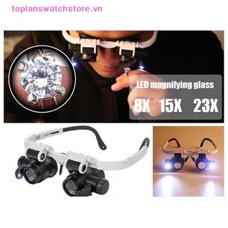 Toplanswatchstore Kính lúp có đèn LED 8X 15X 23X Đồng hồ thợ kim hoàn Loupe VN