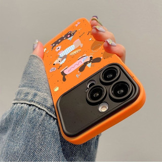 Bánh Dachshund Hàn Quốc Thích Hợp Cho iPhone 17 Pro Ốp Lưng Chống Sốc XS Max 15 Pro Max 17 Pro 11 Pro XR 12 14 16 ProMax 7 Plus 13 Ốp Điện Thoại Silicon Mềm Mờ