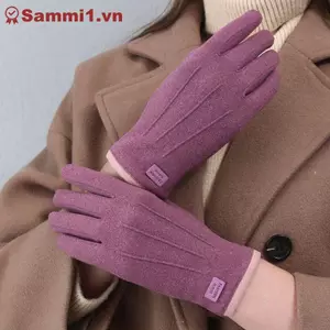 ZK Nữ Mùa Đông Ấm Áp Sang Trọng Da Lộn Cảm Ứng Găng Tay Lái Xe Ngoài Trời Đi Xe Đạp Găng Tay VN