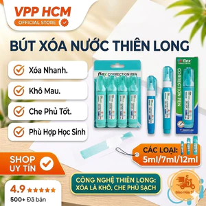 Bút Xóa Nước Thiên Long 5ml/7ml/12ml – Xóa Nhanh, Khô Mau, Che Phủ Tốt, Phù Hợp Học Sinh