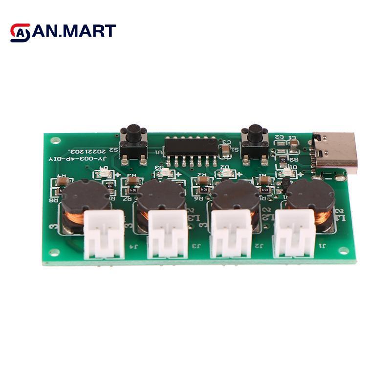 AN.MART DC5V Type-C Máy tạo độ ẩm Mini Bộ dụng cụ DIY Máy tạo sương mù Bảng mạch trình điều khiển 4 Tấm phim phun sương Mô-đun dao động VN