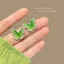 Zhao Lusi Cùng Phong Cách Bông Tai Cao Cấp Sense s925 Bạc Kim Chuyển Màu Xanh Pha Lê Bướm Bông Tai Sang Trọng Phong Cách Mới Bông Tai 2026-6-1