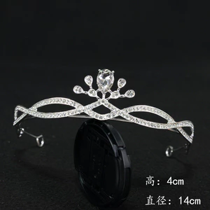 Cô Dâu Mũ Pha Lê Trắng Thái Công Chúa Đầu Zircon Cưới Phụ Kiện Tóc Phụ Kiện Cưới Mùa 093Q
