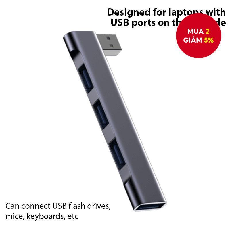 Cổng USB Hub Không Dây 4 Trong 1 Di Động Siêu Mỏng USB3.0 Docking Station Cho PC Laptop Notebook | BigBuy360 - bigbuy360.vn