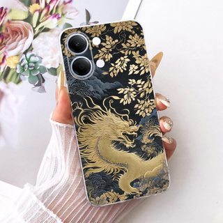 Dành Cho Vivo Y05 Y11D 4G Vỏ Thời Trang Thoáng Mát Rồng Hổ Sư Tử Động Vật Sơn Vỏ Silicon Mềm Cho VivoY05 VivoY11d 2026 Vỏ