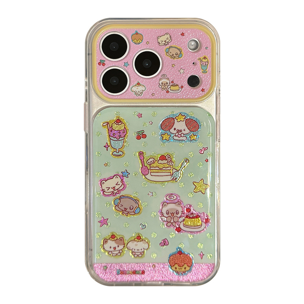 Họa tiết màu hoạt hình tươi mới phù hợp cho iPhone 17 Pro Max 16, 15, 14, iPhone 13, 12, 11 ốp lưng bảo vệ chống rơi