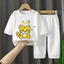 2026 Trẻ Em Mùa Hè Điều Hòa Quần Áo Ba Phần Tư Tay Loungewear Bé Trai Bé Gái Bé Mỏng Thoáng Khí Bộ Đồ Ngủ